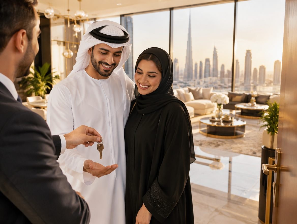 Receiving the keys to a new home